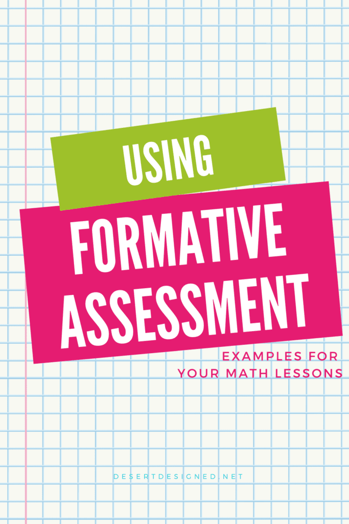 Title Image: Using Formative Assessment: Examples for your Math Lessons