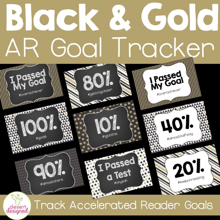 Product cover for Black and Gold AR Goal Tracker