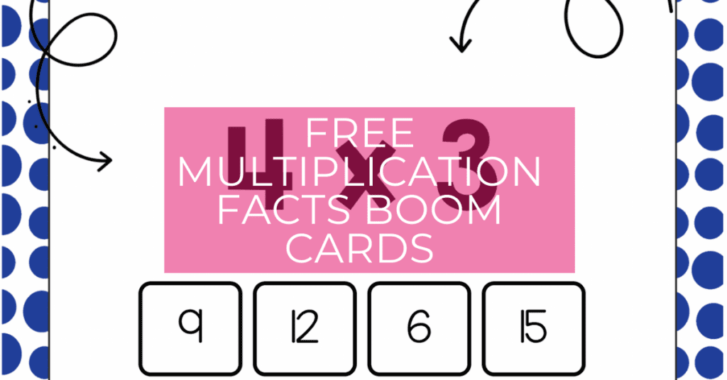 Free Multiplication Facts Boom Cards