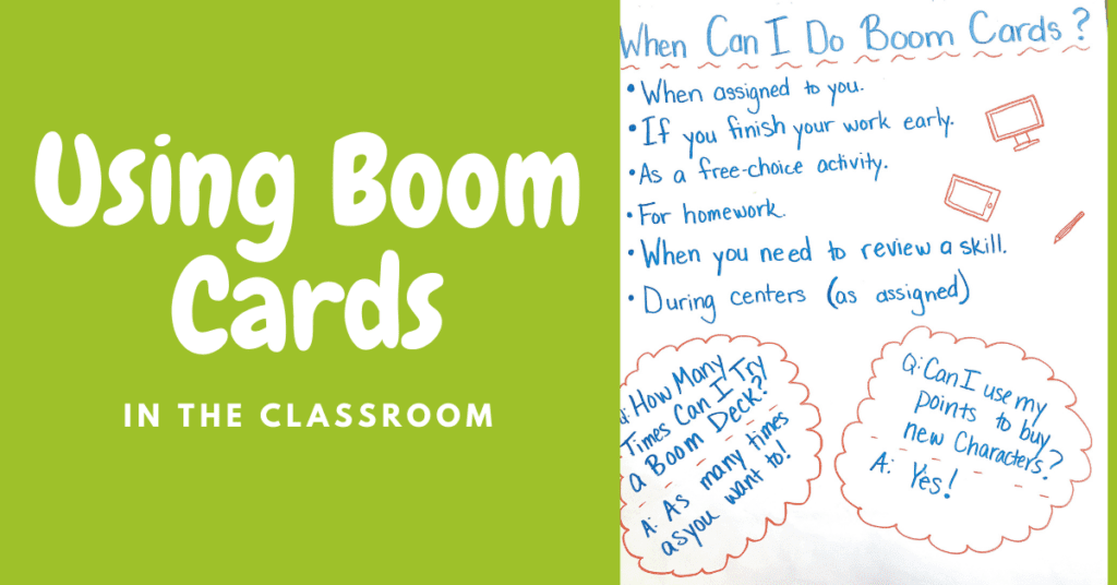 Anchor Chart to establish Boom Card Routines in the classroom